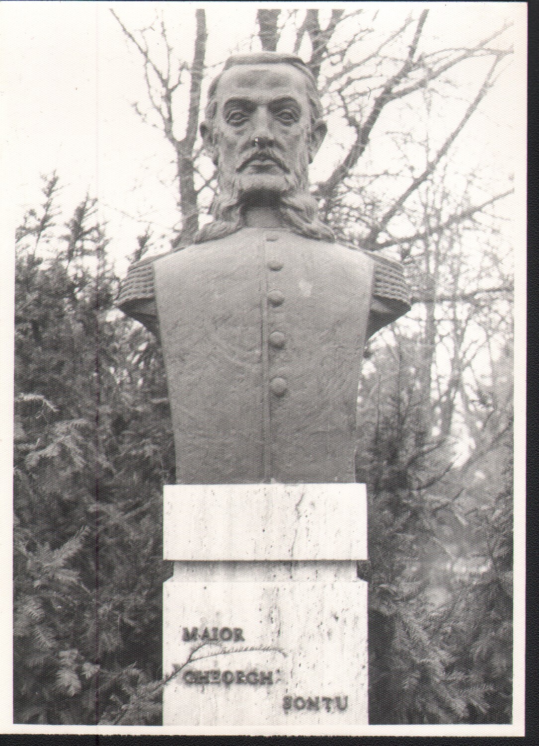 Bustul eroului maior George Şonţu